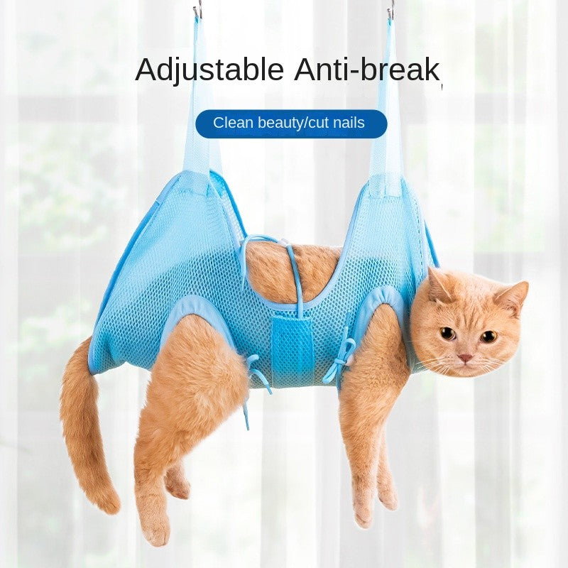 Pet Grooming Hammock - for Cat/Dog Nail Trimming, Bathing & Ear Cleaning (S/M Size)