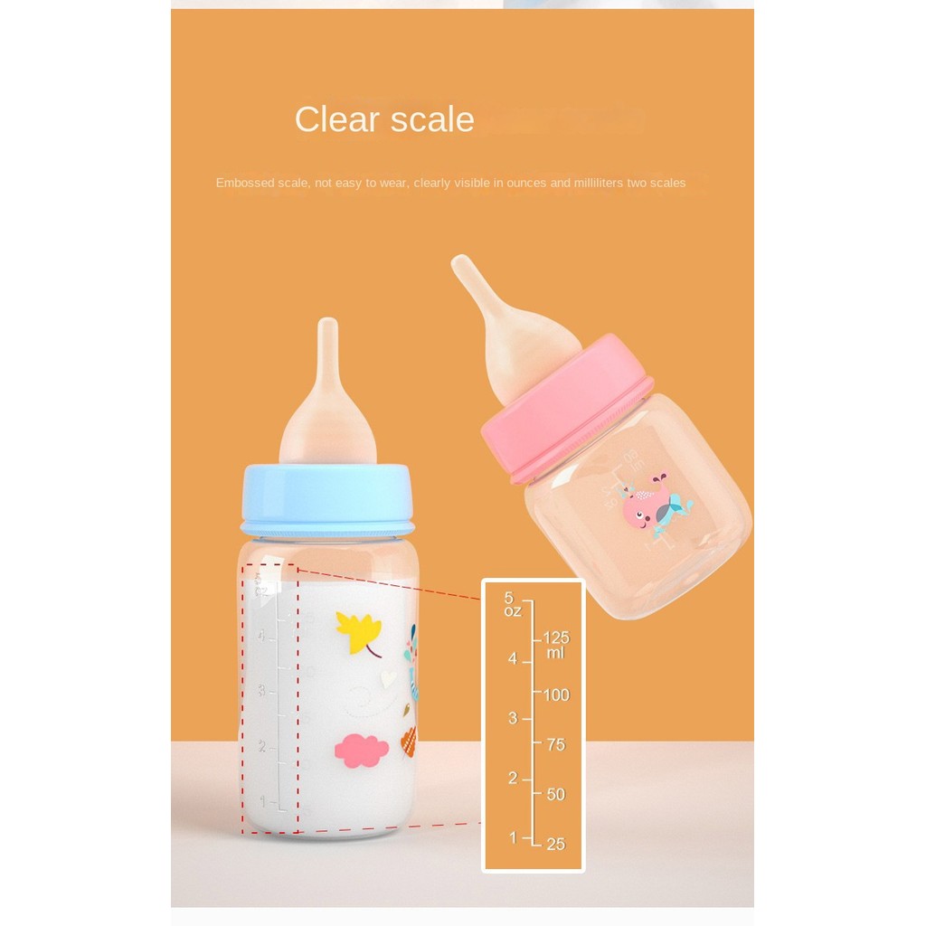125ml Pet Nursing Bottle - Newborn Kitten/Puppy Feeder with Silicone Nipple for Milk & Water