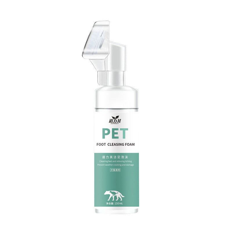 Pet Paw Cleanser Foam 150ml - No Rinse Dog/Cat Foot Wash, Gentle Cleaning for Dirty Paws