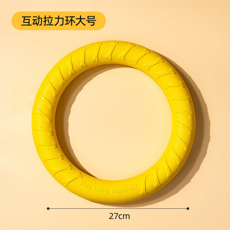 Dog Toy Ball Set - Chew-Proof Flying Disc & Ring for Small Breed Puppies