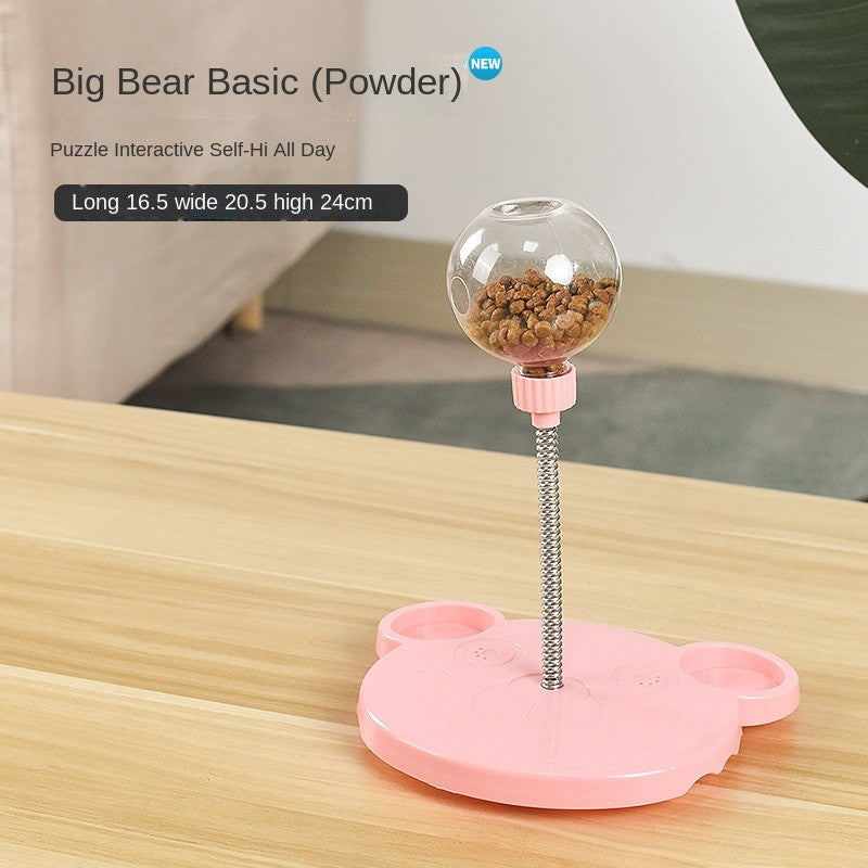 Cat Toy Ball - Self-Play, Teaser Stick, Durable Tumbler & Food Dispenser