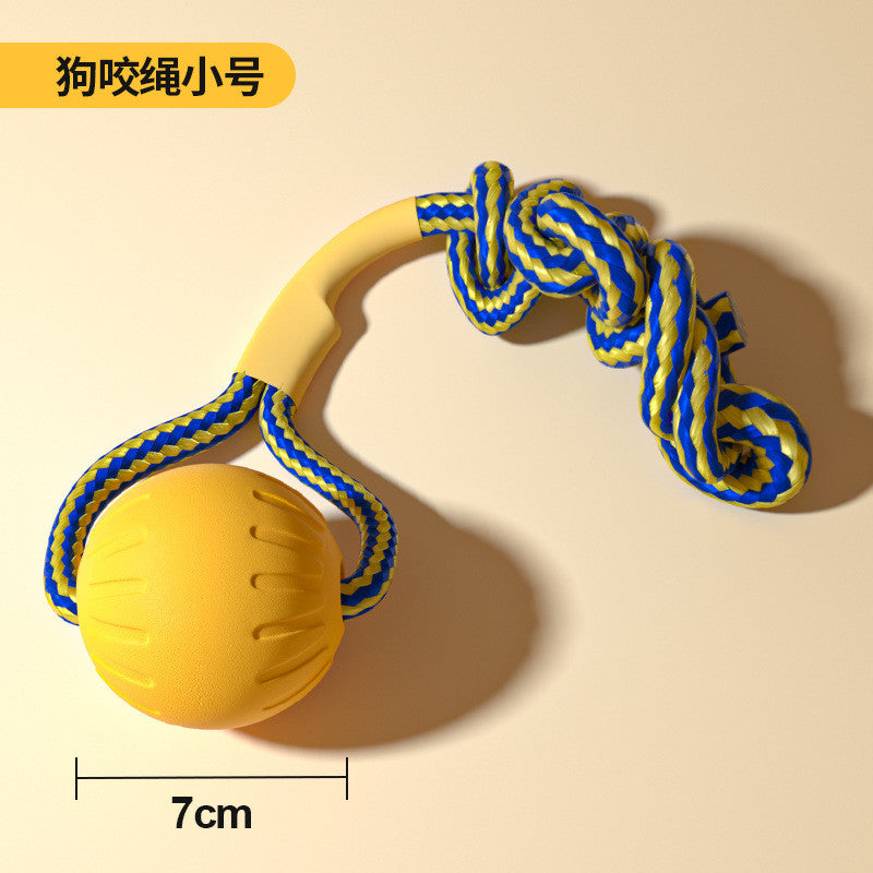 Dog Toy Ball Set - Chew-Proof Flying Disc & Ring for Small Breed Puppies