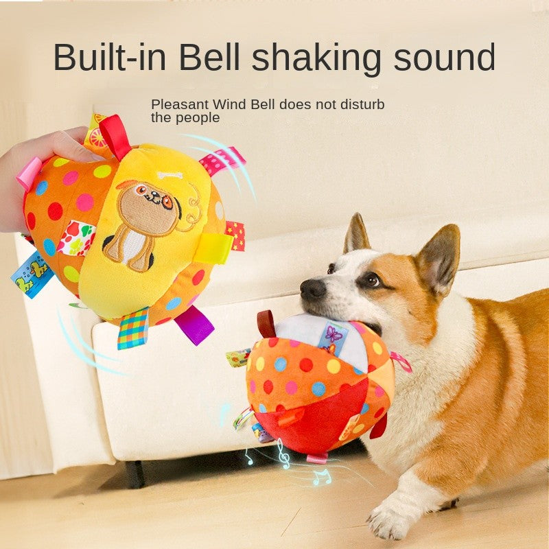 Squeaky Dog Toy Ball - Durable Plush Chew Ball for Small Dogs (Poodles, Corgis) | Energy-Burning Fetch