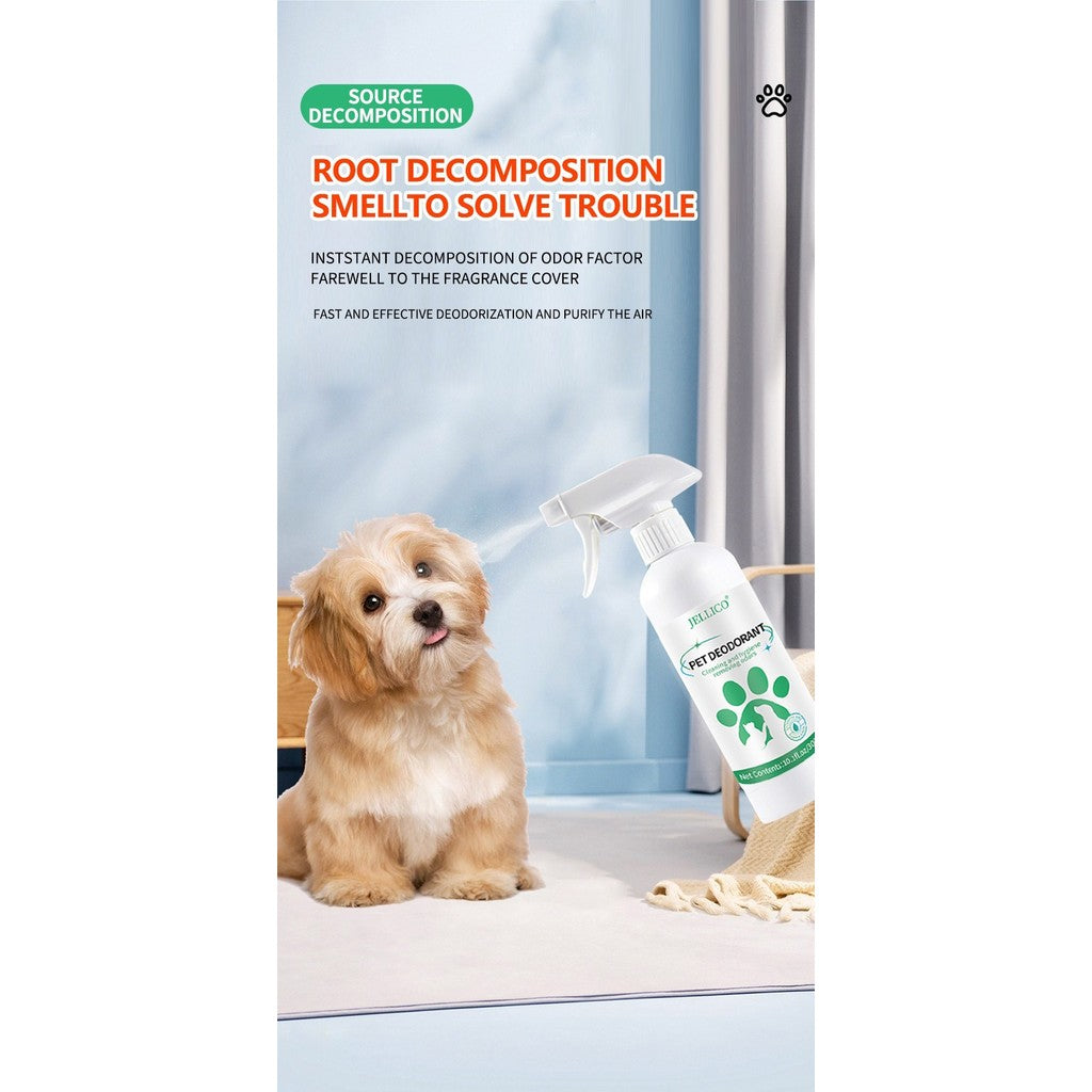 Pet Odor Eliminator Spray - Enzyme-Powered Stain & Smell Remover for Cat/Dog Urine