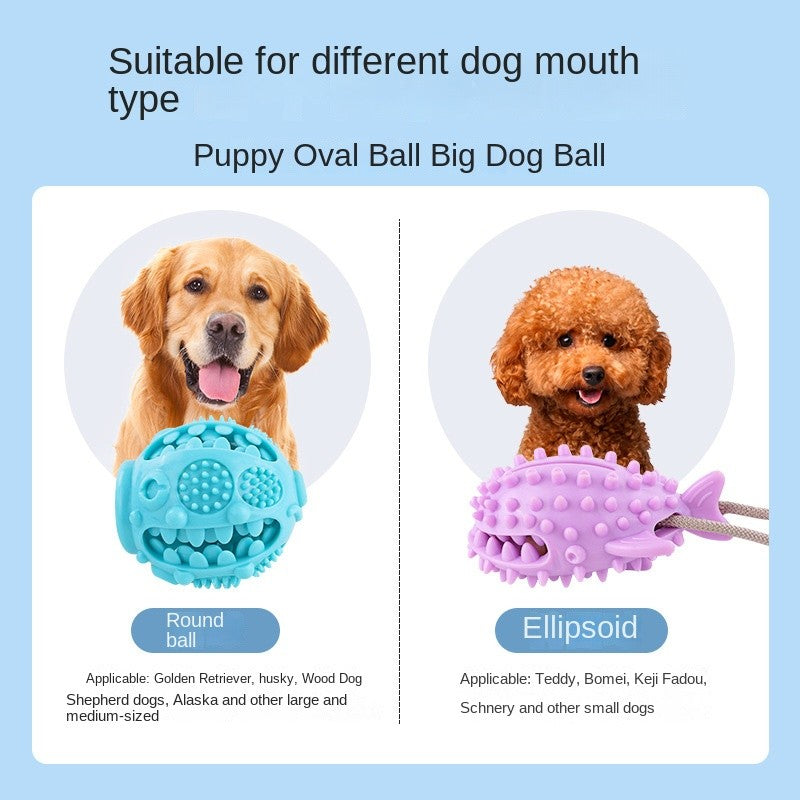 Tough Dog Chew Toy with Suction Cup - Interactive Slow Feeder & Tug-of-War Toy for Boredom Relief