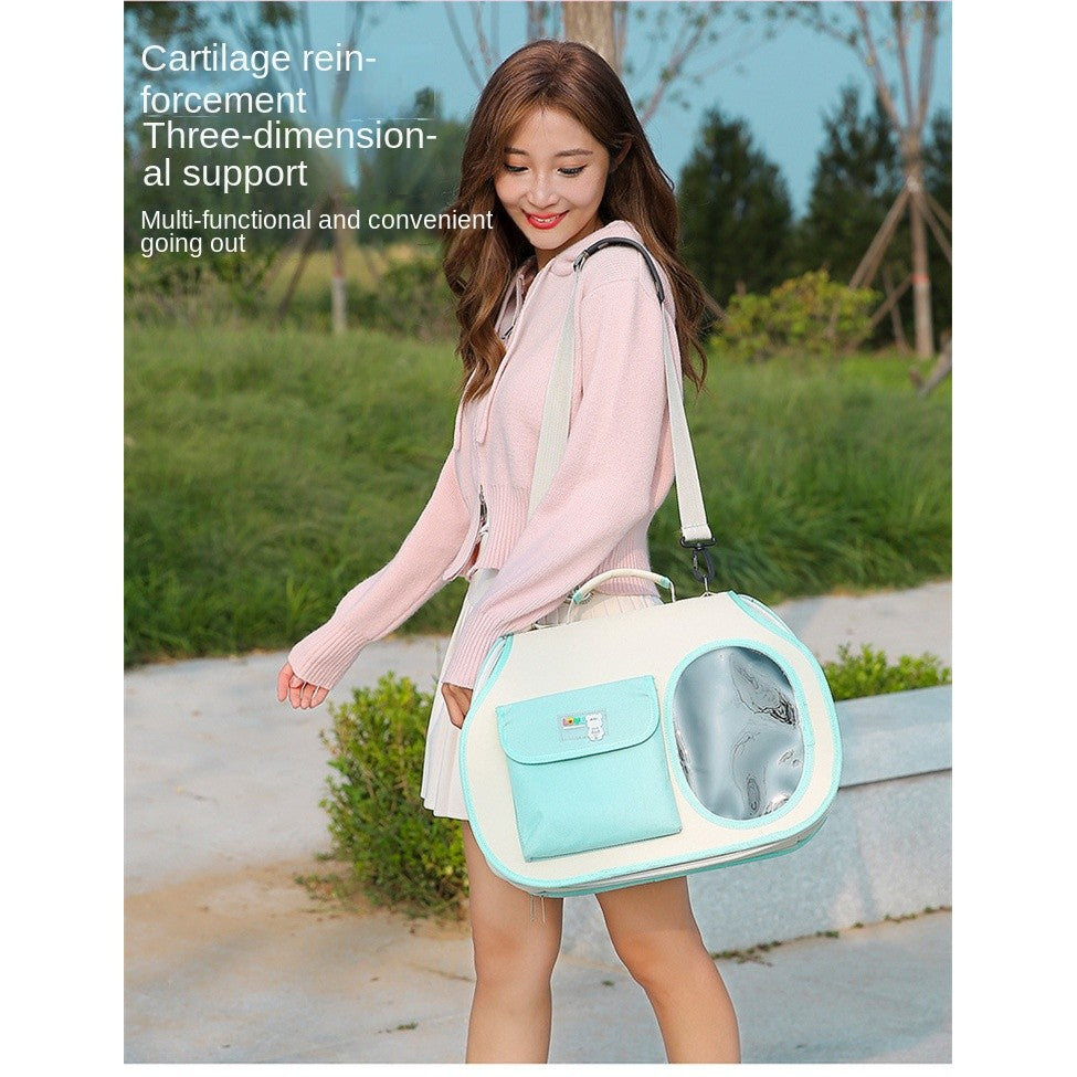 Large Space Cat Carrier Tote - Breathable Handheld/Shoulder Pet Bag for All-Season Outings