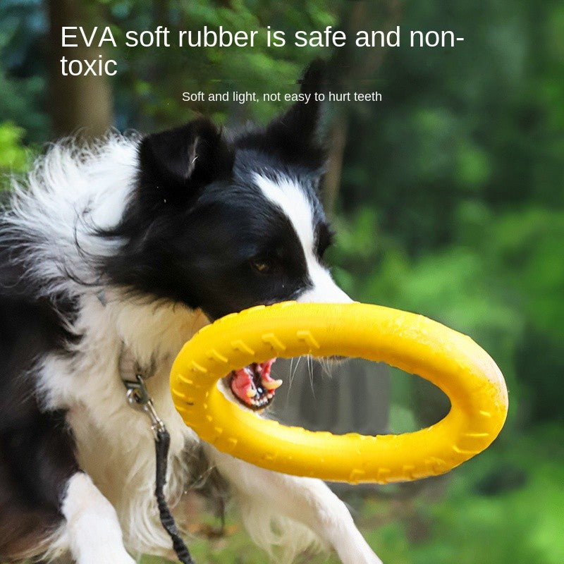 Dog Toy Ball Set - Chew-Proof Flying Disc & Ring for Small Breed Puppies