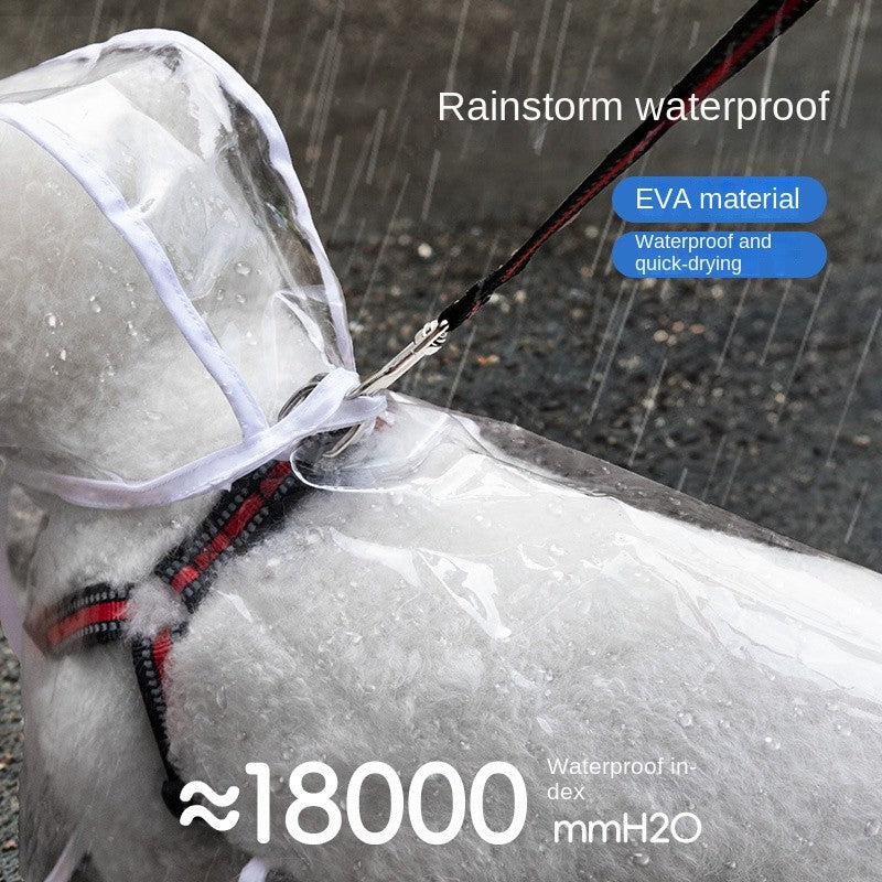 Waterproof Dog Raincoat - Clear Transparent Design for Small/Medium Dogs