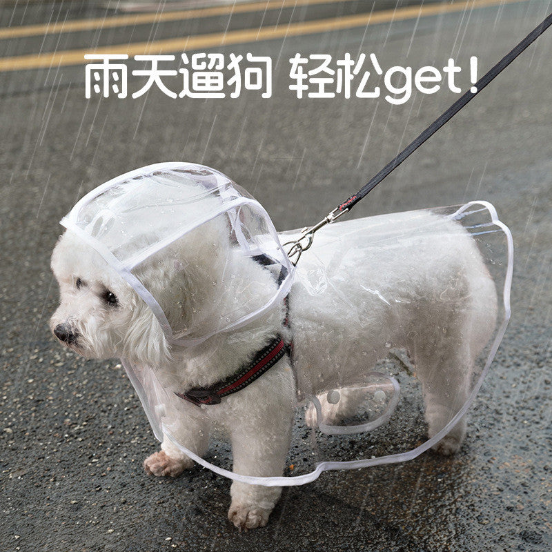 Waterproof Dog Raincoat - Clear Transparent Design for Small/Medium Dogs