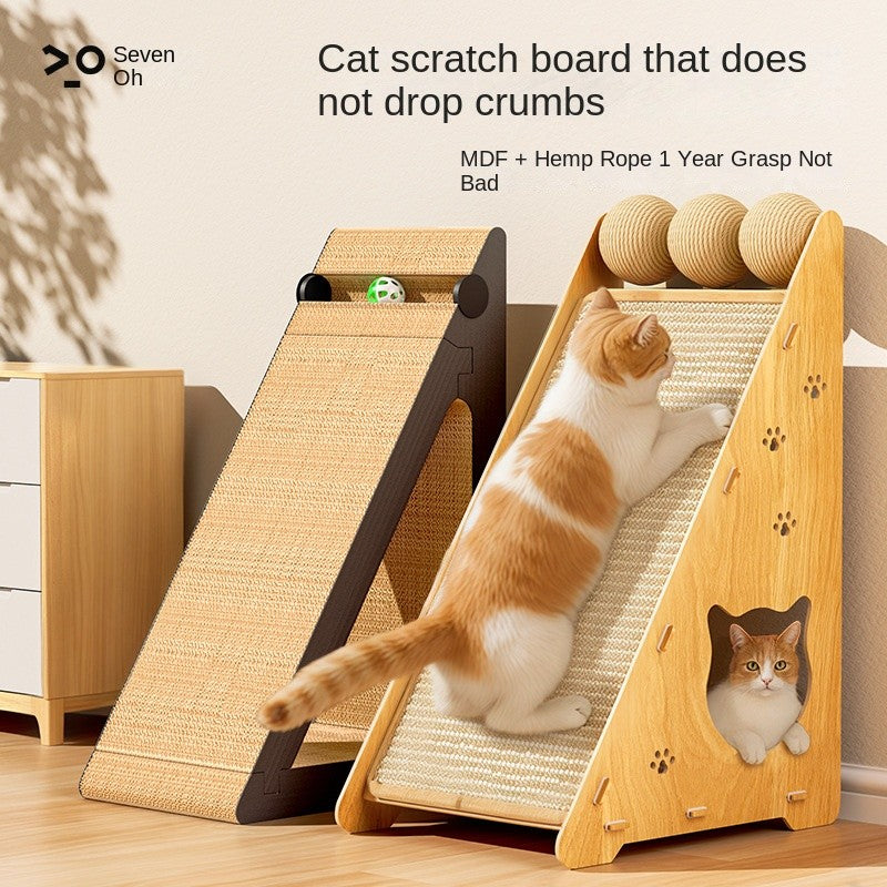 Triangle Sisal Cat Scratching Post - Wall-Mounted Triangle Scratch Board for Furniture Protection