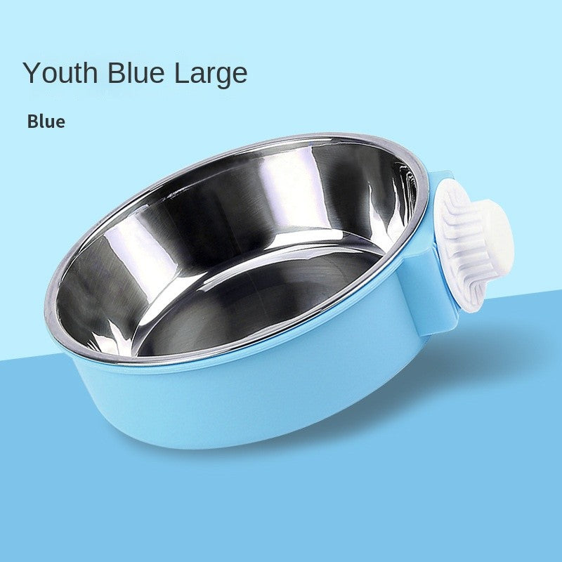 Anti-tip stainless steel Pet Bowl-non-slip hanging dog/cat food & water dish