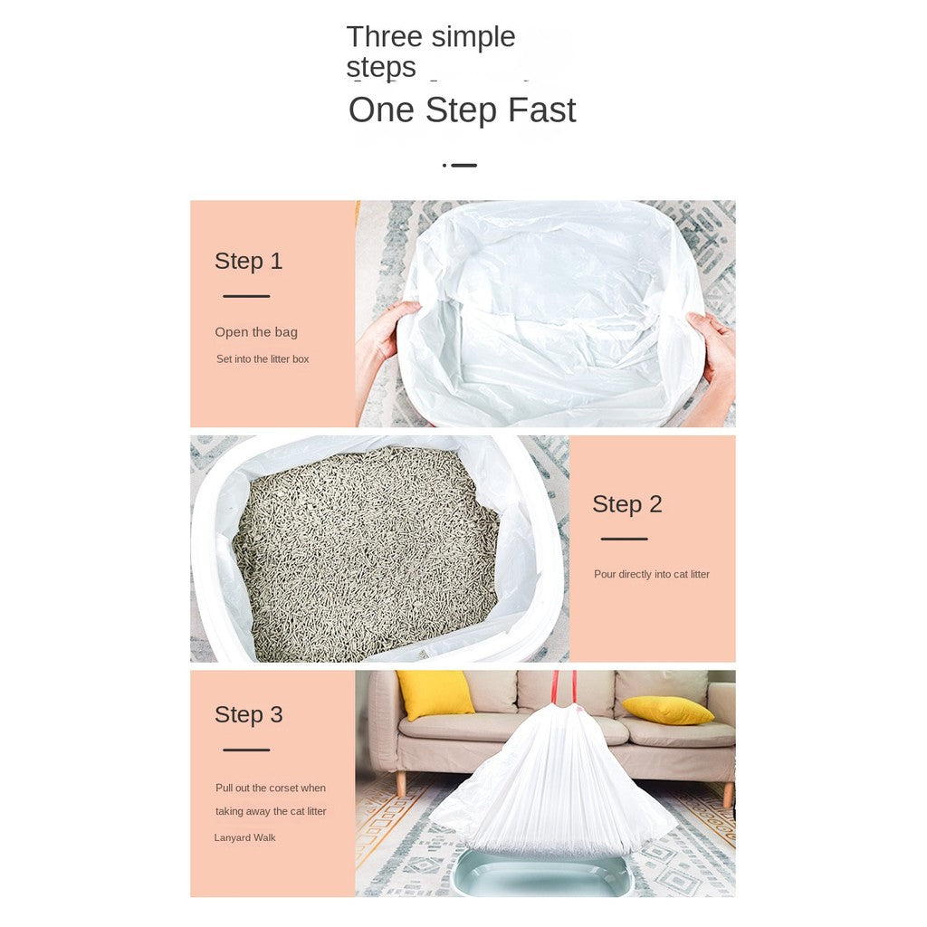 Disposable litter box bags
