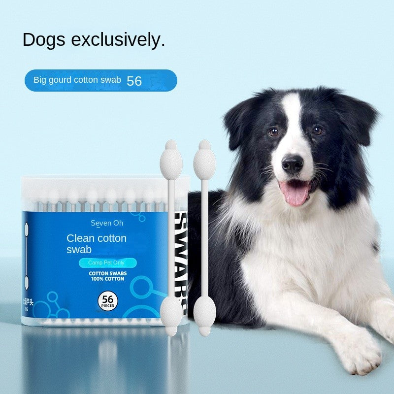 Mid-Large Pets Gourd Head Cleaning Cotton Swab Pet Ear Cleaning Swabs - Essential Oil Cotton Buds