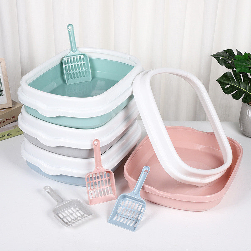 Sturdy Plastic Cat Litter Scoop - Durable, Chew-Proof & Easy Clean Pet Waste Shovel
