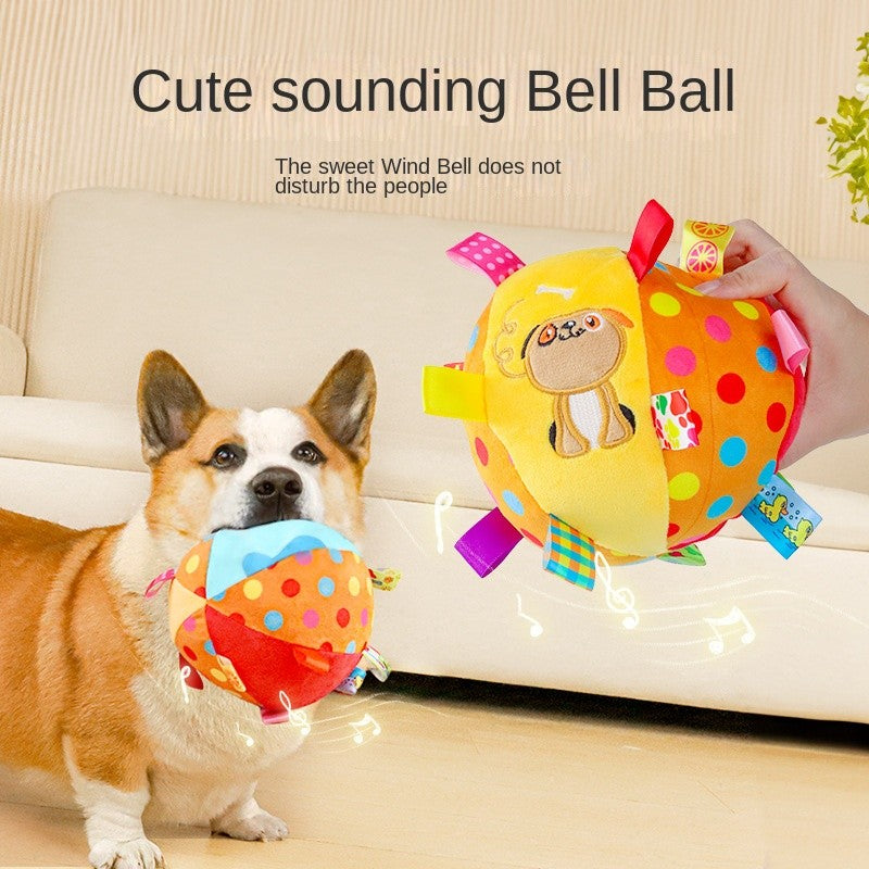 Squeaky Dog Toy Ball - Durable Plush Chew Ball for Small Dogs (Poodles, Corgis) | Energy-Burning Fetch