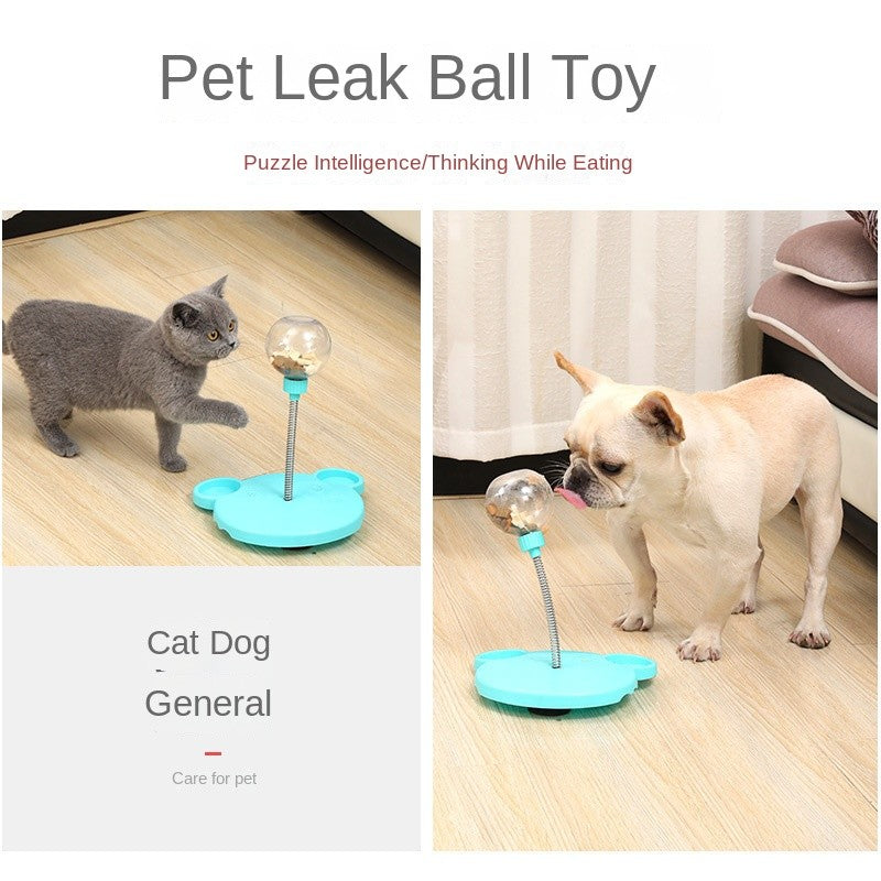 Cat Toy Ball - Self-Play, Teaser Stick, Durable Tumbler & Food Dispenser