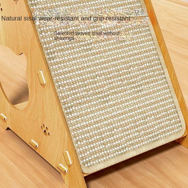 Triangle Sisal Cat Scratching Post - Wall-Mounted Triangle Scratch Board for Furniture Protection