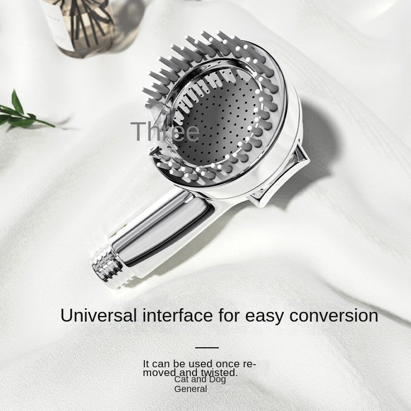 Pet Shower Spray Head - Pressure Boost & Massage for Dog/Cat Bathing