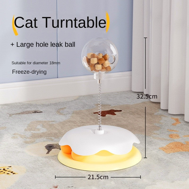 Cat Toy Ball - Self-Play, Teaser Stick, Durable Tumbler & Food Dispenser