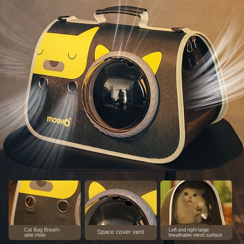 Hands-Free Pet Sling Carrier - Single Shoulder & Crossbody Cat/Dog Outing Bag