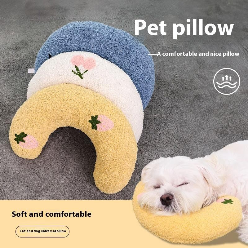 Kopipets Local Seller 27cm Soft Pet Pillow Pets Cute U Shape Cozy Sleeping Pillow for Kittens Beds