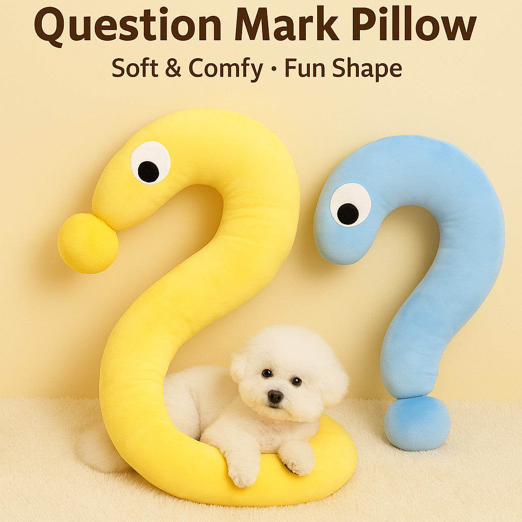 Kopipets Local Seller 55cm Cute Question Mark Pet Pillow Soft For Small Dog Cat Sleep Cushion