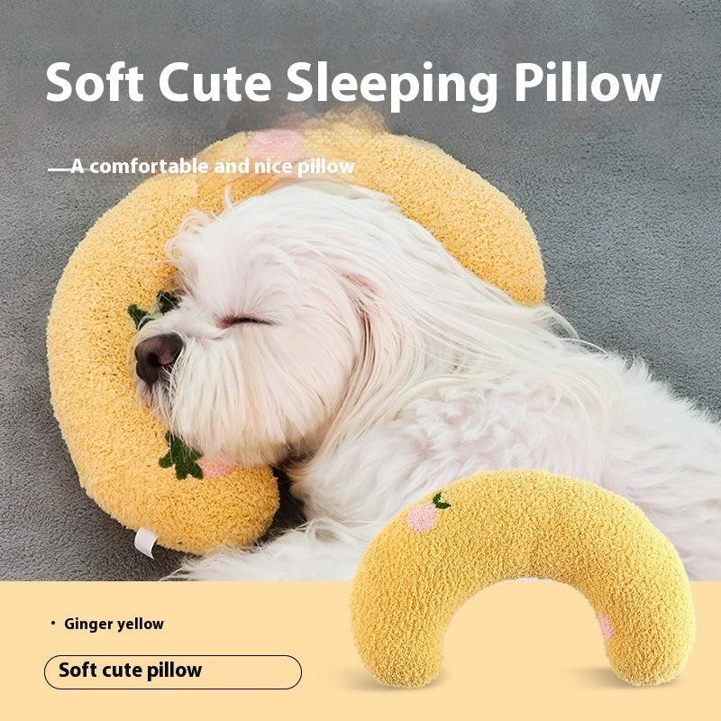 Kopipets Local Seller 27cm Soft Pet Pillow Pets Cute U Shape Cozy Sleeping Pillow for Kittens Beds