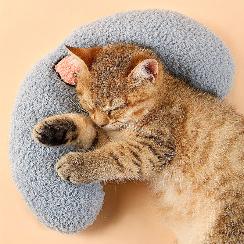Kopipets Local Seller 27cm Soft Pet Pillow Pets Cute U Shape Cozy Sleeping Pillow for Kittens Beds