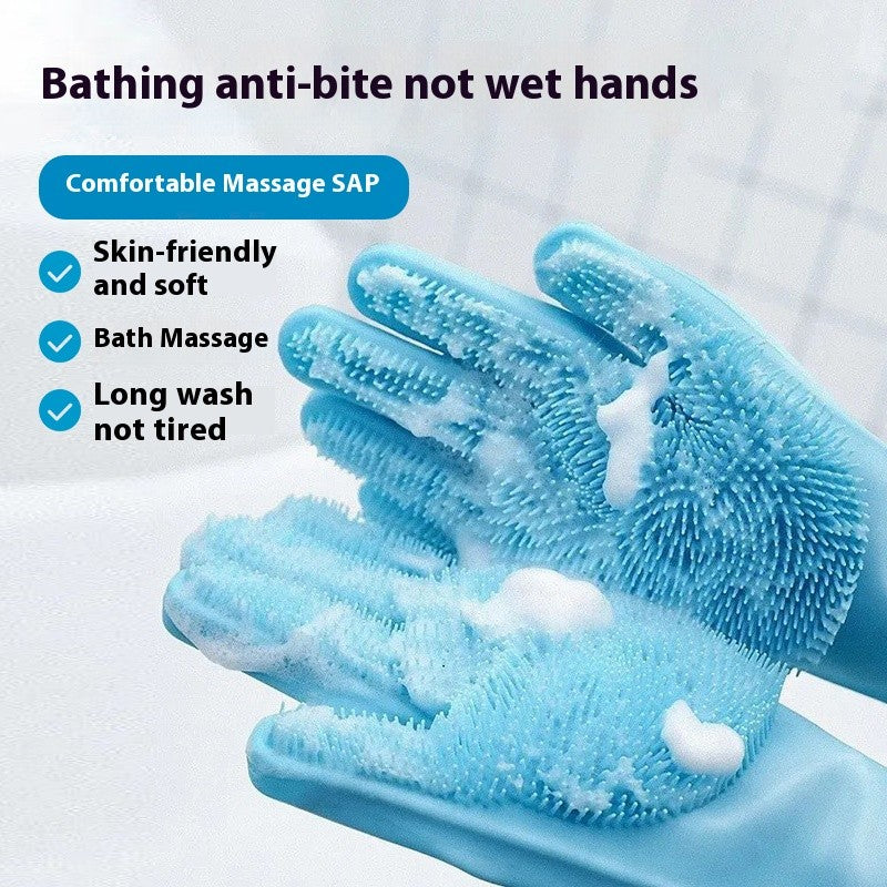 Kopipets Local Seller 33x14.5cm Silicone Pet Bath Gloves Dogs&Cats Massage Soft Waterproof SPA