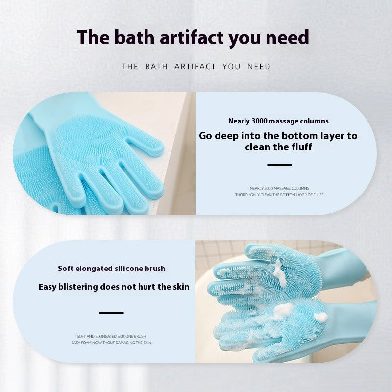 Kopipets Local Seller 33x14.5cm Silicone Pet Bath Gloves Dogs&Cats Massage Soft Waterproof SPA