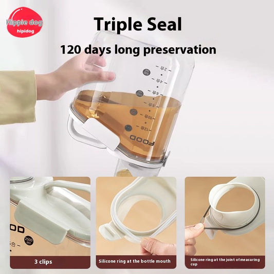 Kopipets Local Seller "2000ML Pet Food Storage Container - Moisture-Proof, Airtight, 2.6 lbs Capacity"
