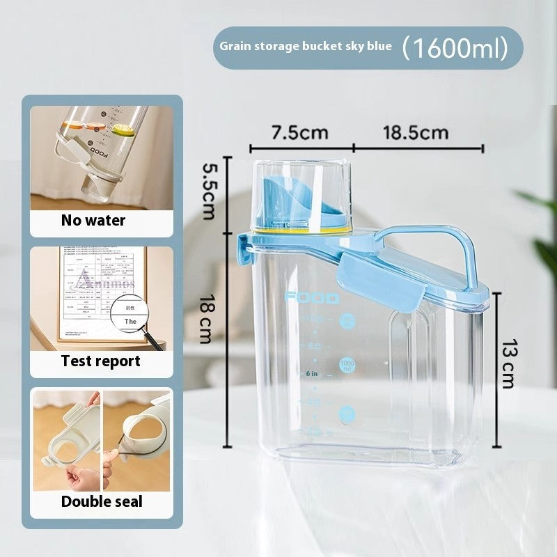 Kopipets Local Seller "2000ML Pet Food Storage Container - Moisture-Proof, Airtight, 2.6 lbs Capacity"