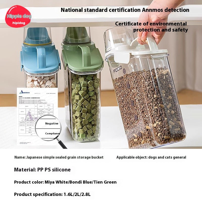 Kopipets Local Seller "2000ML Pet Food Storage Container - Moisture-Proof, Airtight, 2.6 lbs Capacity"