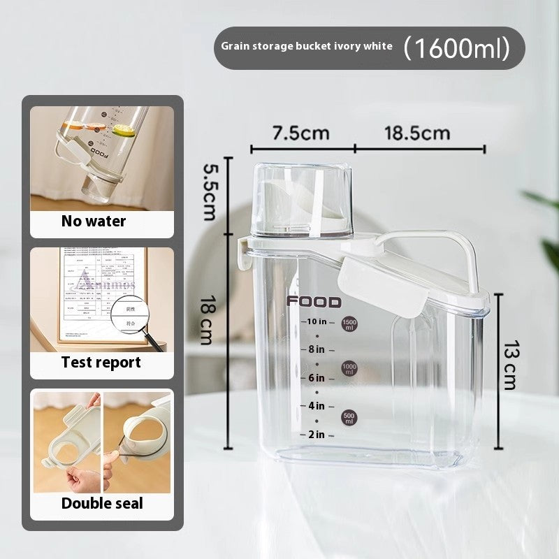 Kopipets Local Seller "2000ML Pet Food Storage Container - Moisture-Proof, Airtight, 2.6 lbs Capacity"