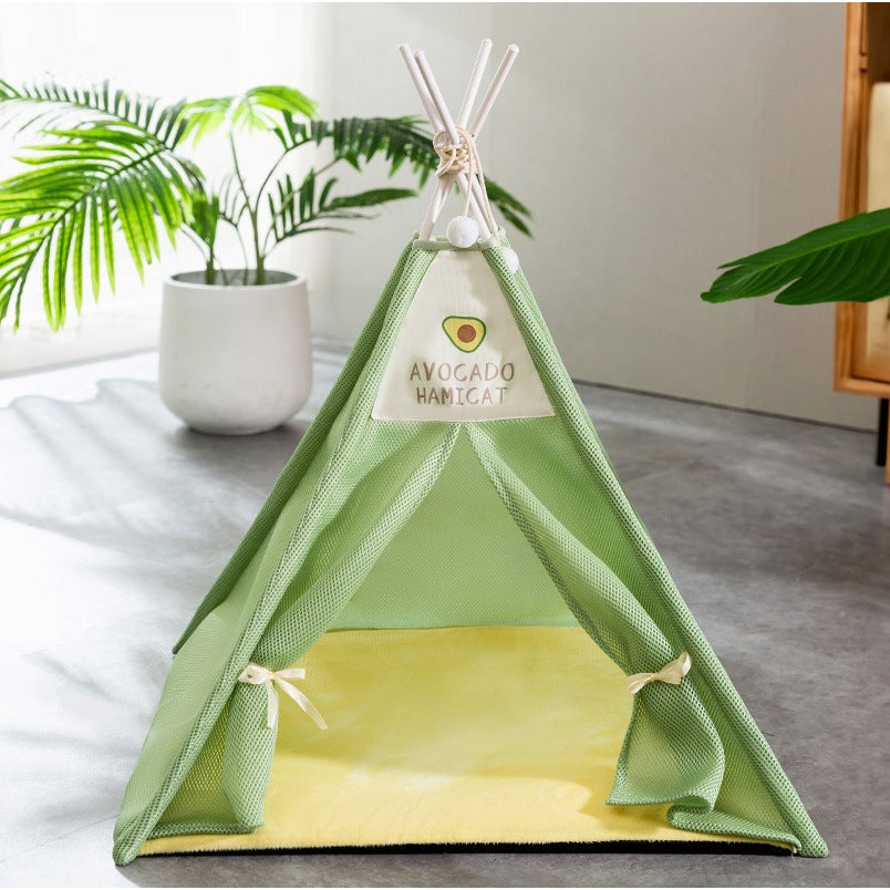 Kopipets Local Seller Cat Tent Tent Bed Pet Nest – Washable Canvas & Solid Wood | Foldable Triangle