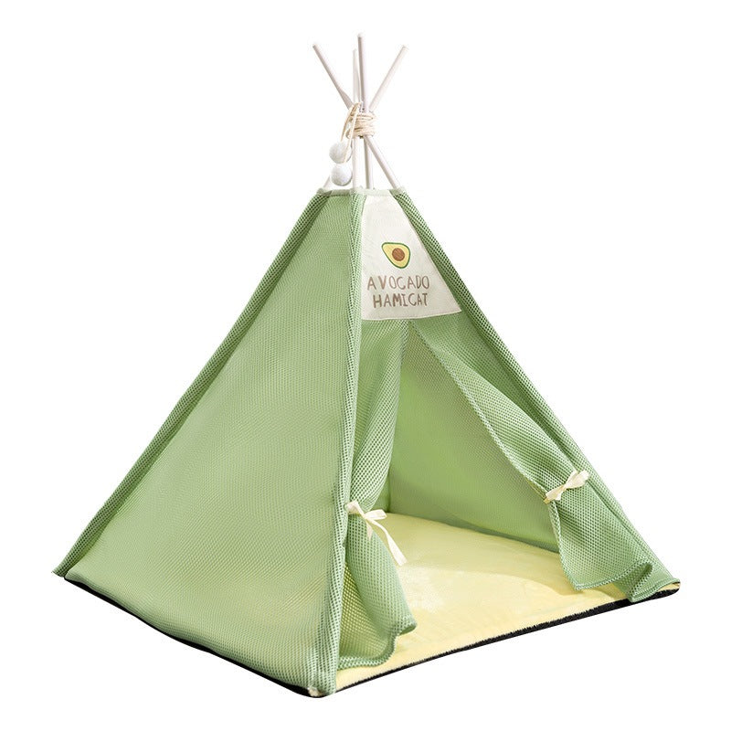 Kopipets Local Seller Cat Tent Tent Bed Pet Nest – Washable Canvas & Solid Wood | Foldable Triangle