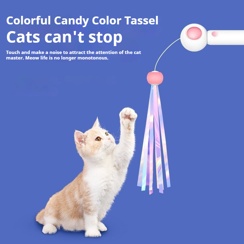 Kopipets Local Seller Multi-Function Cat Teaser Wand Adjustable Rod Retractable Laser Pointer