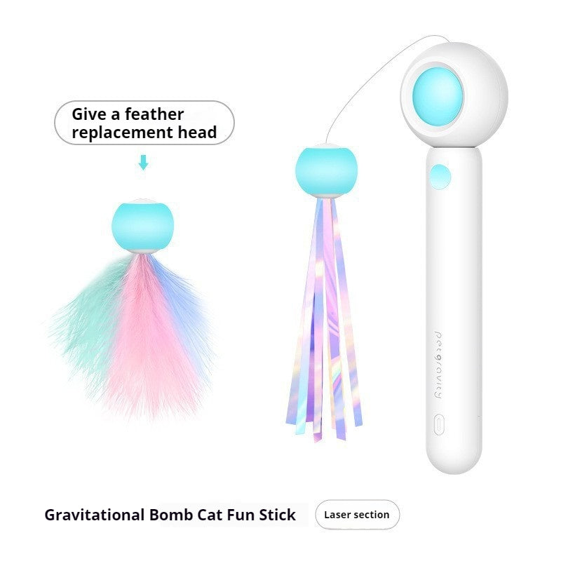 Kopipets Local Seller Multi-Function Cat Teaser Wand Adjustable Rod Retractable Laser Pointer