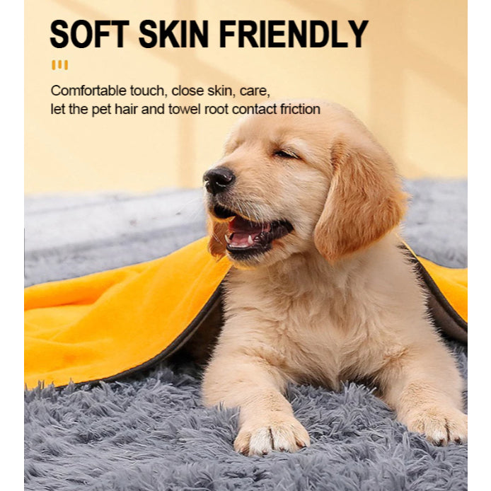 Kopipets Local Seller 50cmX100cm Full Body Coverage(Up to10kg) Pet Bath towel Super Absorbent