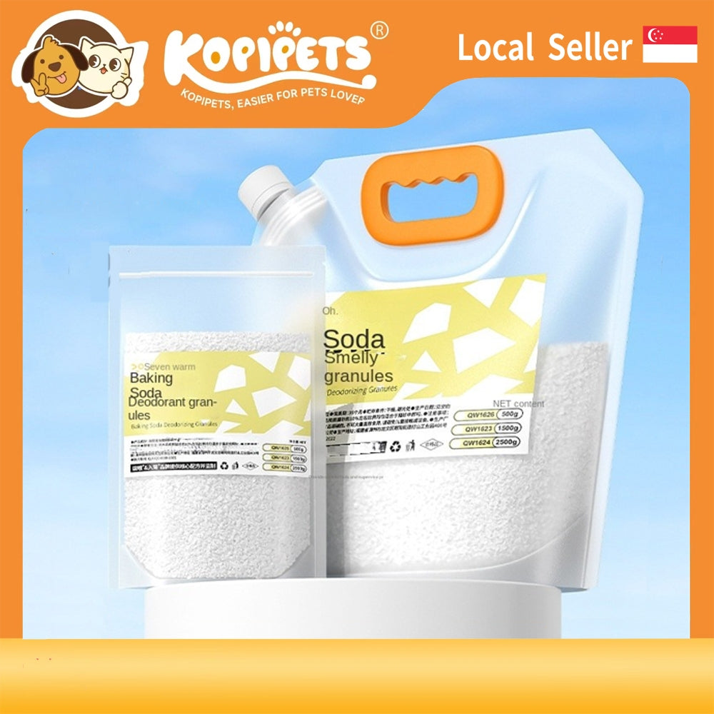 Cat Litter Deodorizer Powder - Baking Soda Formula | Eliminates Urine & Poop Odors Instantly