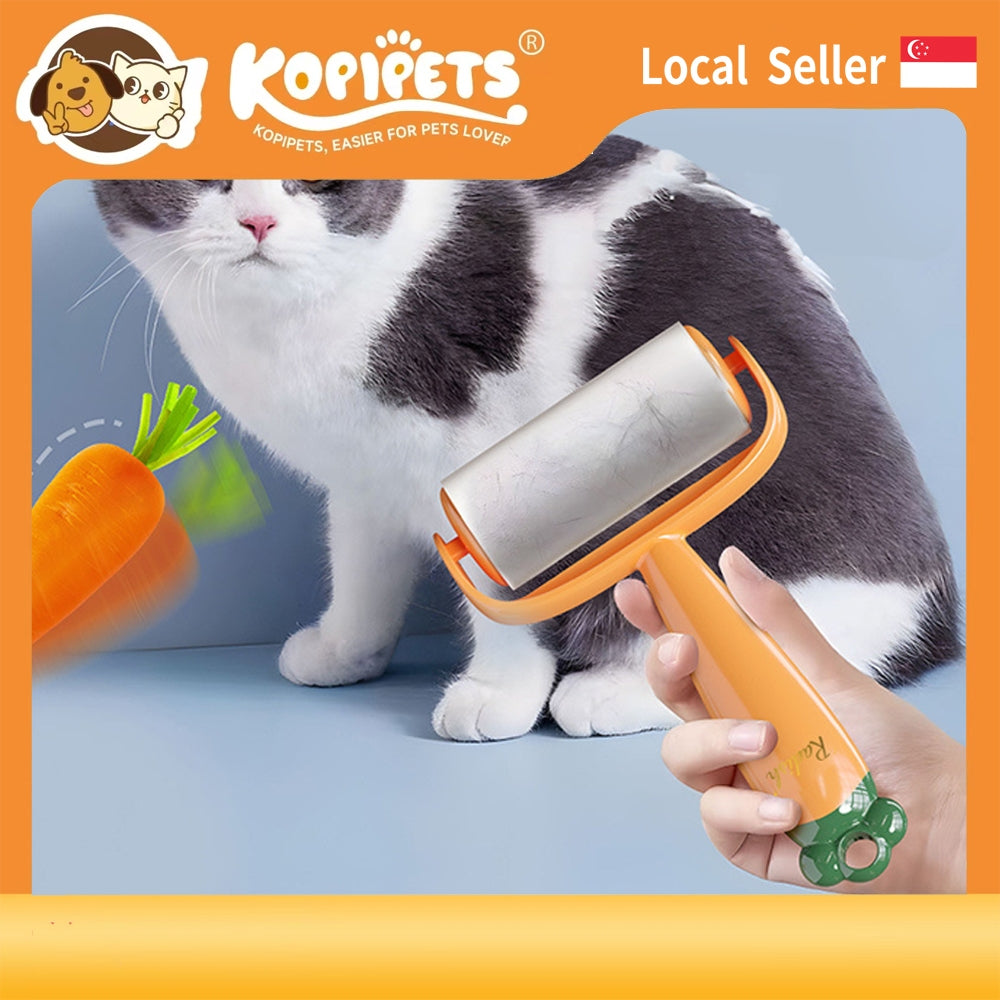 16CM Carrot Pet Hair Roller - Sticky Lint Remover for Clothes, Furniture, Car Seats (Tear-off Paper)