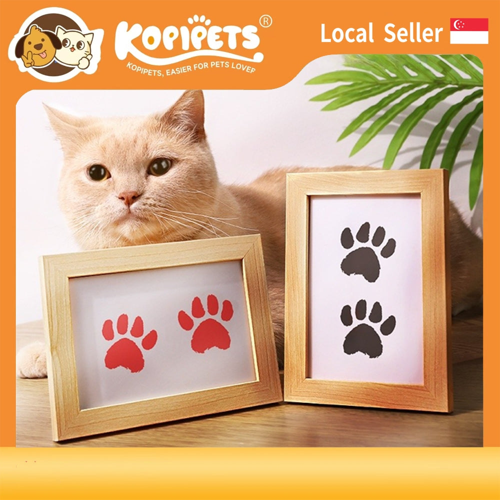 Paw Print Keepsake Kit - Capture Pet's Paw & Nose Prints | Frameable Memorial Gift | No-Mess Ink Pad