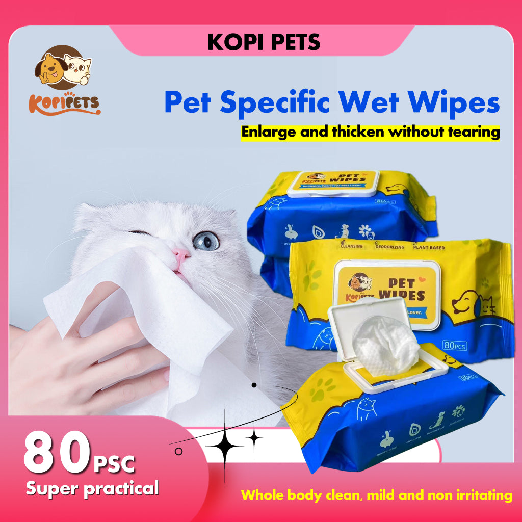 Kopipets Local Seller Jumbo Pet Wet Wipes 200mm ×150mm 720g Extra Thick Alcohol-Free Moist & Gentle