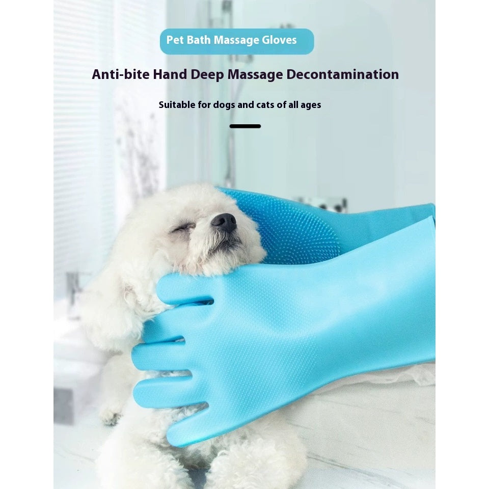 Kopipets Local Seller 33x14.5cm Silicone Pet Bath Gloves Dogs&Cats Massage Soft Waterproof SPA