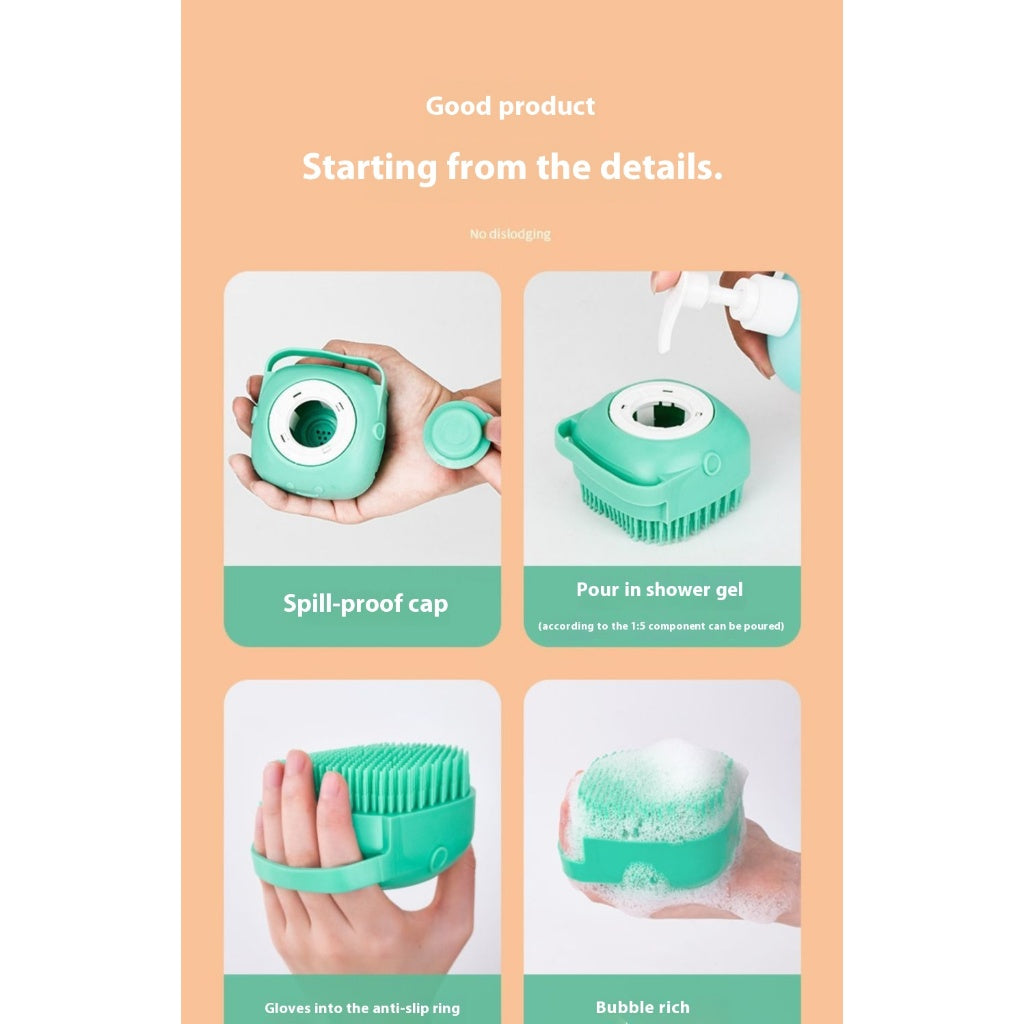 Kopipets Local Seller Pet Silicone Bath Brush Soft Bristles for Cats & Dogs Easy Bathing Experience
