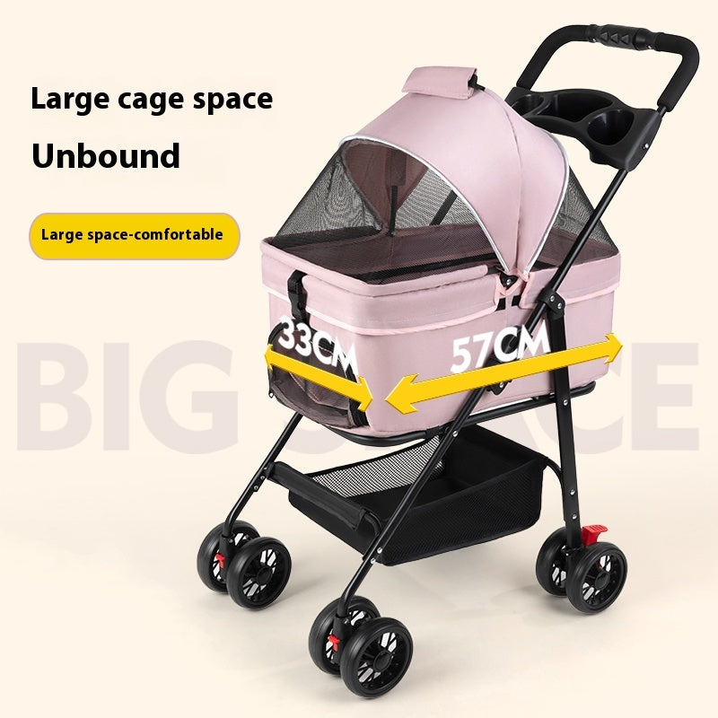 Kopipets Local Seller 3-in-1 Foldable Pet Stroller with Detachable Carrier Lightweight Portable