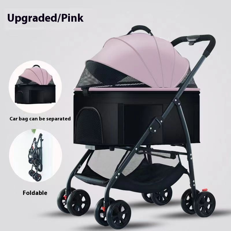Kopipets Local Seller 3-in-1 Foldable Pet Stroller with Detachable Carrier Lightweight Portable