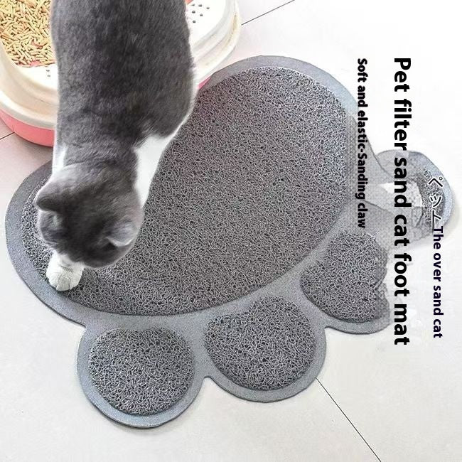 Kopipets Local Seller Paw-Shaped Cat Litter Mat Non-Slip with Built-in Litter Filter Easy Clean&Trap