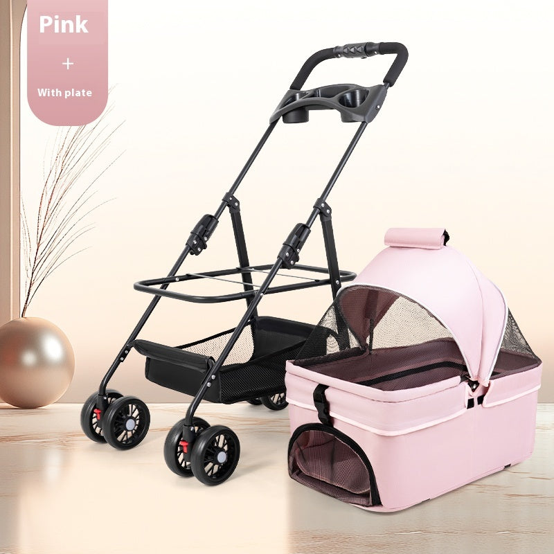 Kopipets Local Seller 3-in-1 Foldable Pet Stroller with Detachable Carrier Lightweight Portable