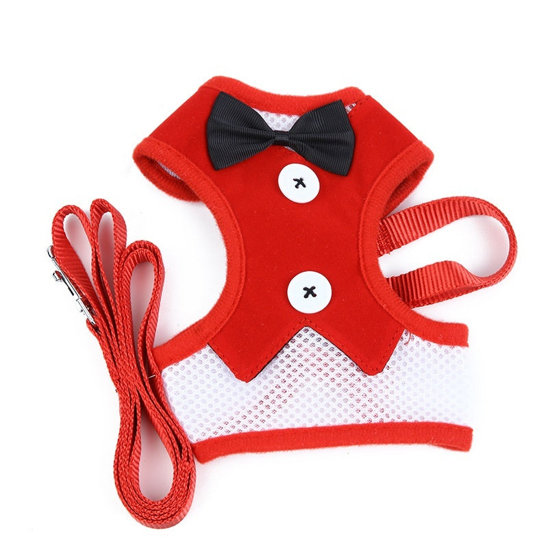 Kopipets Small Dog Harness Leash Set Breathable Adjustable Pet Vest Harness for Cats & Dogs Outdoor Walking